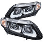 ANZO Projector Headlights w/ U-Bar Black for Honda Civic | 121479