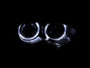 ANZO Projector Headlights w/ Halo Black for BMW 3 Series E46 | 121269