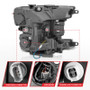 ANZO Full Led Projector Smoke Bar Style Headlights Black Amber for Ford F-150