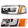 ANZO Headlights Black Amber (w/C Light Bars) for GMC Sierra/Denali | 111522