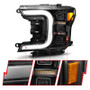 ANZO Full Led Projector Light Bar Headlights Black Amber for Ford F-150 | 111519
