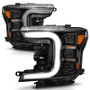 ANZO Full Led Projector Light Bar Headlights Black Amber for Ford F-150 | 111519