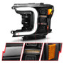 ANZO Full Led Projector Light Bar Headlights Black Amber for Ford F-150 | 111519