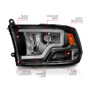 ANZO Crystal Headlights w/ Light Bar Black Housing for Dodge Ram 1500 | 111515