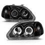 ANZO Projector Headlights w/ Halo Black for Honda Civic | 121068