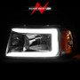 ANZO Crystal Headlights w/ Light Bar Chrome Housing for Ford Ranger | 111512
