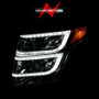ANZO Projector Headlights Plank Style Chrome w/DRL for Chevy Tahoe | 111493
