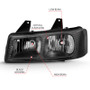 ANZO Crystal Headlight Black for Chevy Express | 111474