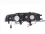 ANZO Projector Headlights w/ Halo Black 1pc for Honda Accord | 121048