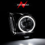ANZO Crystal Headlights w/ Halo Black (CCFL) for Ford Mustang | 121033