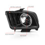 ANZO Crystal Headlights w/ Halo Black (CCFL) for Ford Mustang | 121033