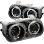 ANZO Projector Headlights w/ Halo Black for Acura Integra | 121003