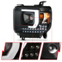 ANZO Projector Plank Style Headlight Black W/ Drl for Gmc Sierra 1500HD | 111450