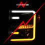 ANZO Projector Headlights w/ Plank Style Switchback Black w/ Amber for Ford F250