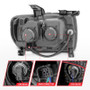 ANZO Projector Headlights w/ Plank Style Design Black w/ Amber for GMC Canyon
