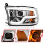 ANZO Plank Style Projector Headlights Chrome w/ Halo for Dodge Ram 1500 | 111405