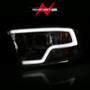 ANZO Plank Style Projector Headlights Chrome w/ Halo for Dodge Ram 1500 | 111405