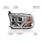 ANZO Plank Style Projector Headlights Chrome w/ Halo for Dodge Ram 1500 | 111405