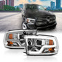 ANZO Plank Style Projector Headlights Chrome w/ Halo for Dodge Ram 1500 | 111405