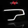 ANZO Plank Style Projector Headlights Black w/ Halo for Dodge Ram 1500 | 111404