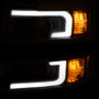 ANZO Proj Headlights Blk w/Chrome Rim for Chevrolet Silverado 2500HD | 111365