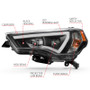 ANZO Plank Style Projector Headlights Black w/ Amber for Toyota 4 Runner