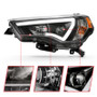ANZO Plank Style Projector Headlights Black w/ Amber for Toyota 4 Runner