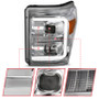 ANZO Proj Headlights Plank Swtchbk Chrome w/Amber for Ford F-250/F-350/F-450