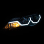 ANZO Projector Headlights w/ Plank Style Design Black for Toyota Rav4 | 111332