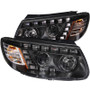 ANZO Projector Headlights w/ LED Black for Hyundai Santa Fe | 111237
