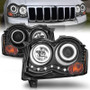ANZO Projector Headlights w/ Halo Black (CCFL) for Jeep Grand Cherokee | 111213