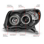 ANZO Projector Headlights w/ Halo Black for Toyota 4Runner | 111320