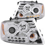 ANZO Projector Headlights w/ Halo and LED Chrome G2 for Ford F-150 | 111203