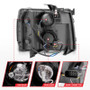 ANZO Projector Headlights w/ Halo Black for Chevrolet Silverado 1500 | 111107
