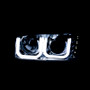 ANZO Projector Headlights w/ U-Bar Black for Gmc Sierra 1500 | 111303