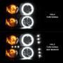 ANZO Projector Headlights w/ Halo Black for Gmc Sierra 1500 | 111125