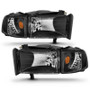 ANZO Crystal Headlights Black for Dodge Ram | 111067