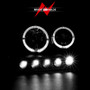 ANZO Projector Headlights w/ Halo and LED Black 1pc for Ford F-150 | 111031