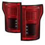 Spyder LED Tail Lights w/ Blind Spot for Ford F-150 - Red Clear
