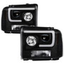 Spyder Projector Headlights Light Bar DRL LED for Ford F250/350/450 - Black