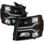Spyder V2 Projector Headlights LED DRL for Chevy Silverado 1500 - Black