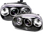 Spyder Projector Headlights LED Halo for Volkswagen Golf IV - Black