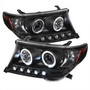 Spyder Projector Headlights LED Halo for Toyota Land Cruiser - Black