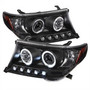 Spyder Projector Headlights LED Halo for Toyota Land Cruiser - Black