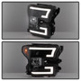 Spyder Projector Headlights Light Bar DRL LED for Ford F150 - Black