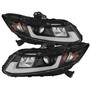 Spyder Projector Headlights Lightbar DRL for Honda Civic - Black