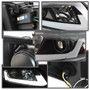 Spyder Projector Headlights Lightbar DRL for Honda Civic - Black