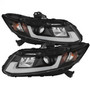 Spyder Projector Headlights Lightbar DRL for Honda Civic - Black
