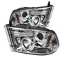 Spyder Projector Headlights LED Halo for Dodge Ram 1500 Halogen - Chrome