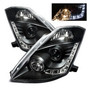 Spyder Projector Headlights DRL for Nissan 350Z Halogen - Black